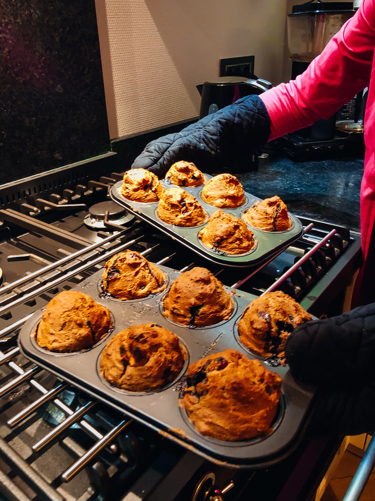 Blueberry muffins met havermout