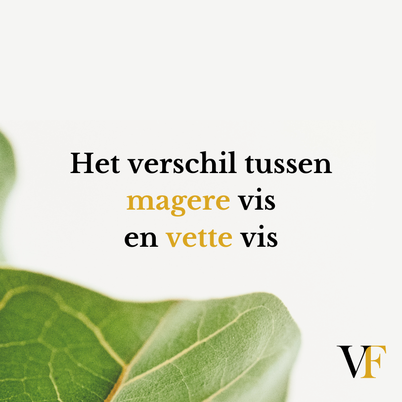 Het verschil tussen magere vis en vette vis